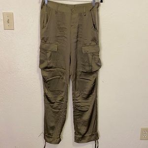 Joie Satin Cargo Pants